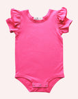 PERSIAN PINK SHORT SLEEVE FLUTTER - Toots Kids
