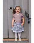 ROSY BROWN-SHORT SLEEVE FLUTTER - Toots Kids