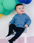 STEEL BLUE CARDIGAN - Toots Kids