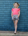 SUGAR CORAL SHORT SLEEVE FLUTTER - Toots Kids
