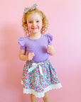 SWEET ORCHID SHORT SLEEVE FLUTTER - Toots Kids