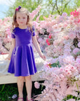 ULTRA VIOLET TWIRLY GIRL DRESS - Toots Kids