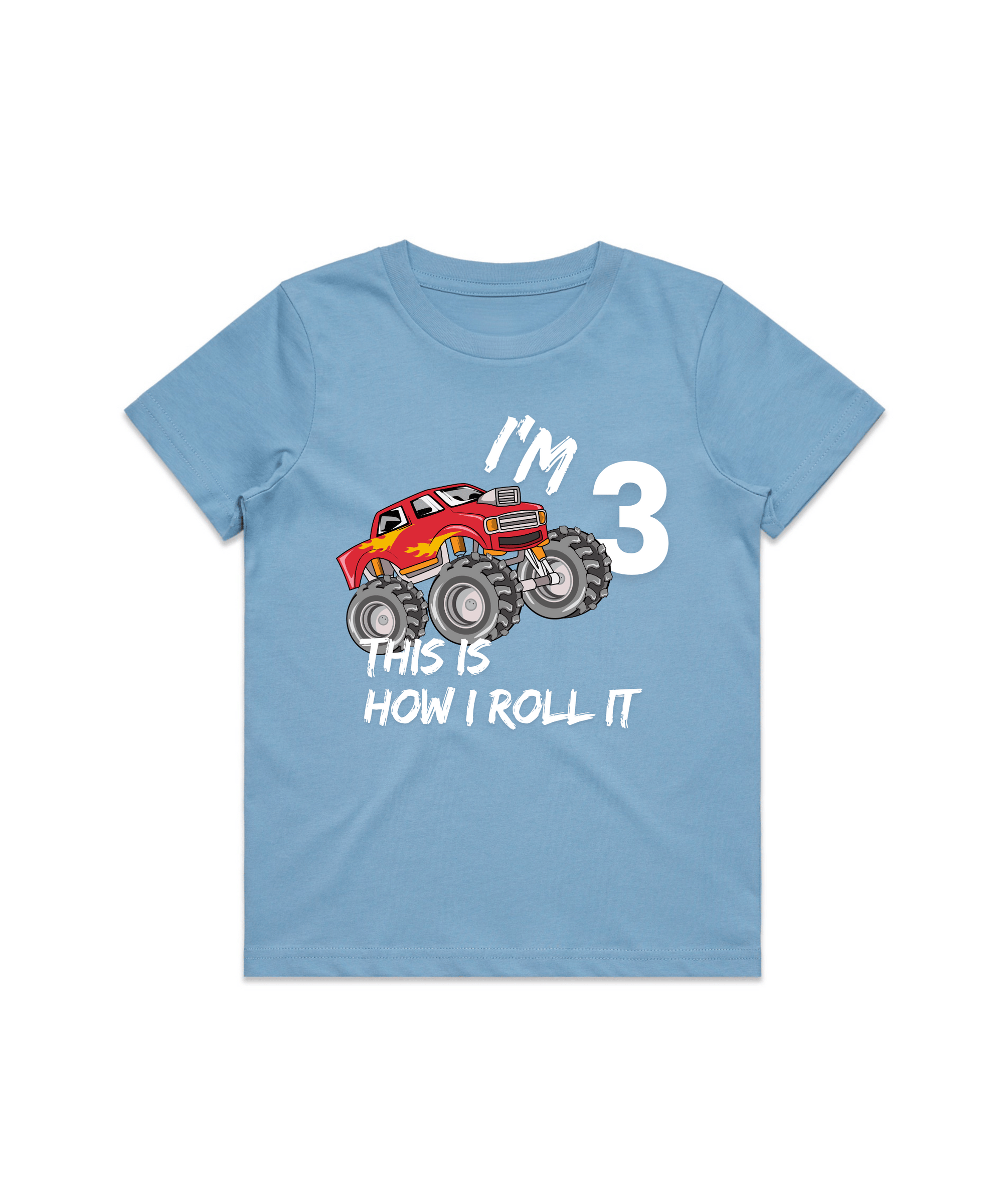 custom age boy t shirt monster truck birthday australia 