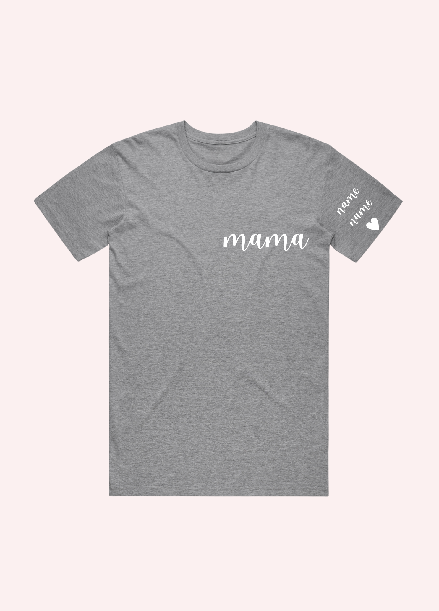 ADULT MAMA AND  KID&#39;S NAME ON SLEEVE- Personalised