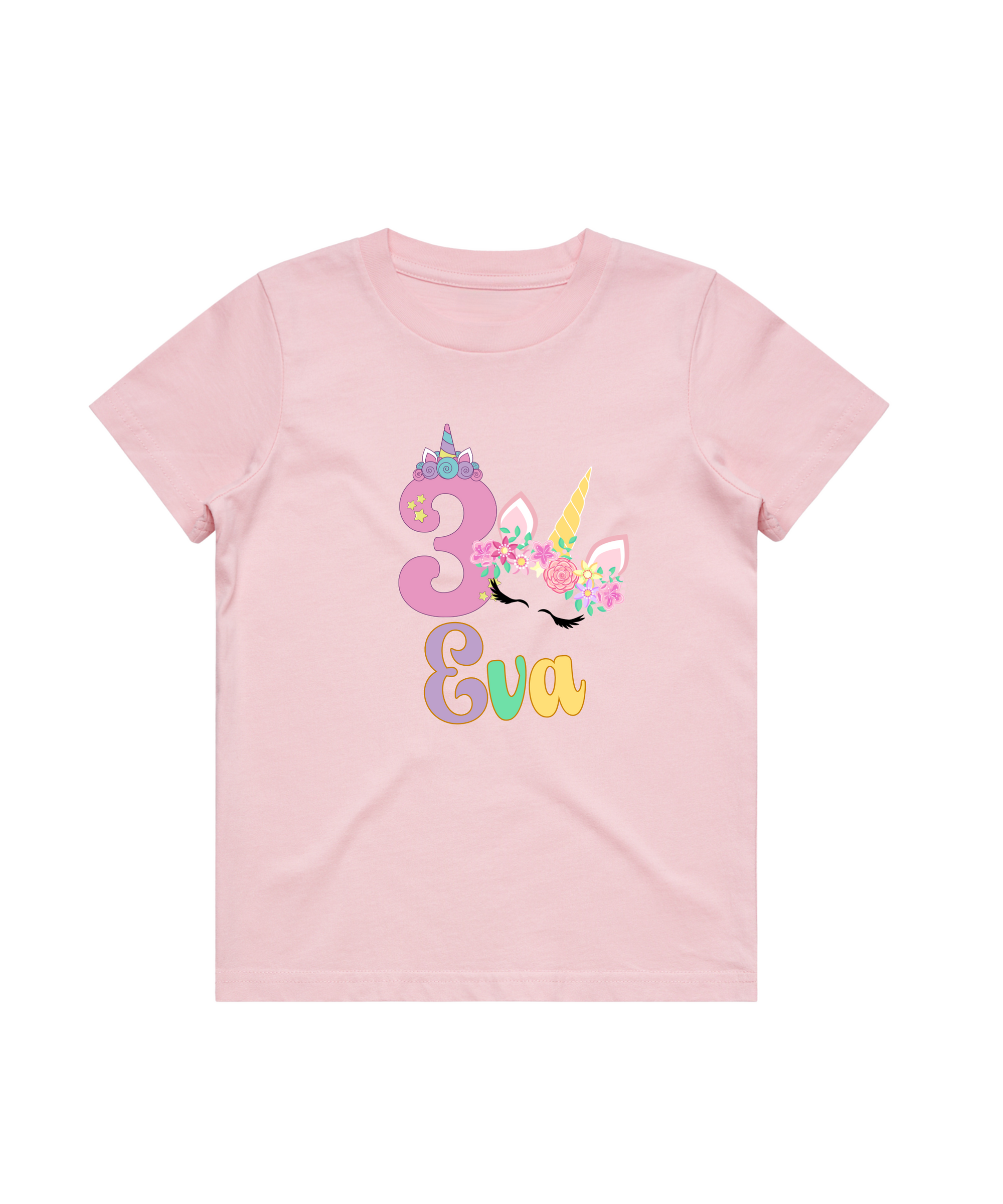 UNICORN HEAD BIRTHDAY T-SHIRT CUSTOM
