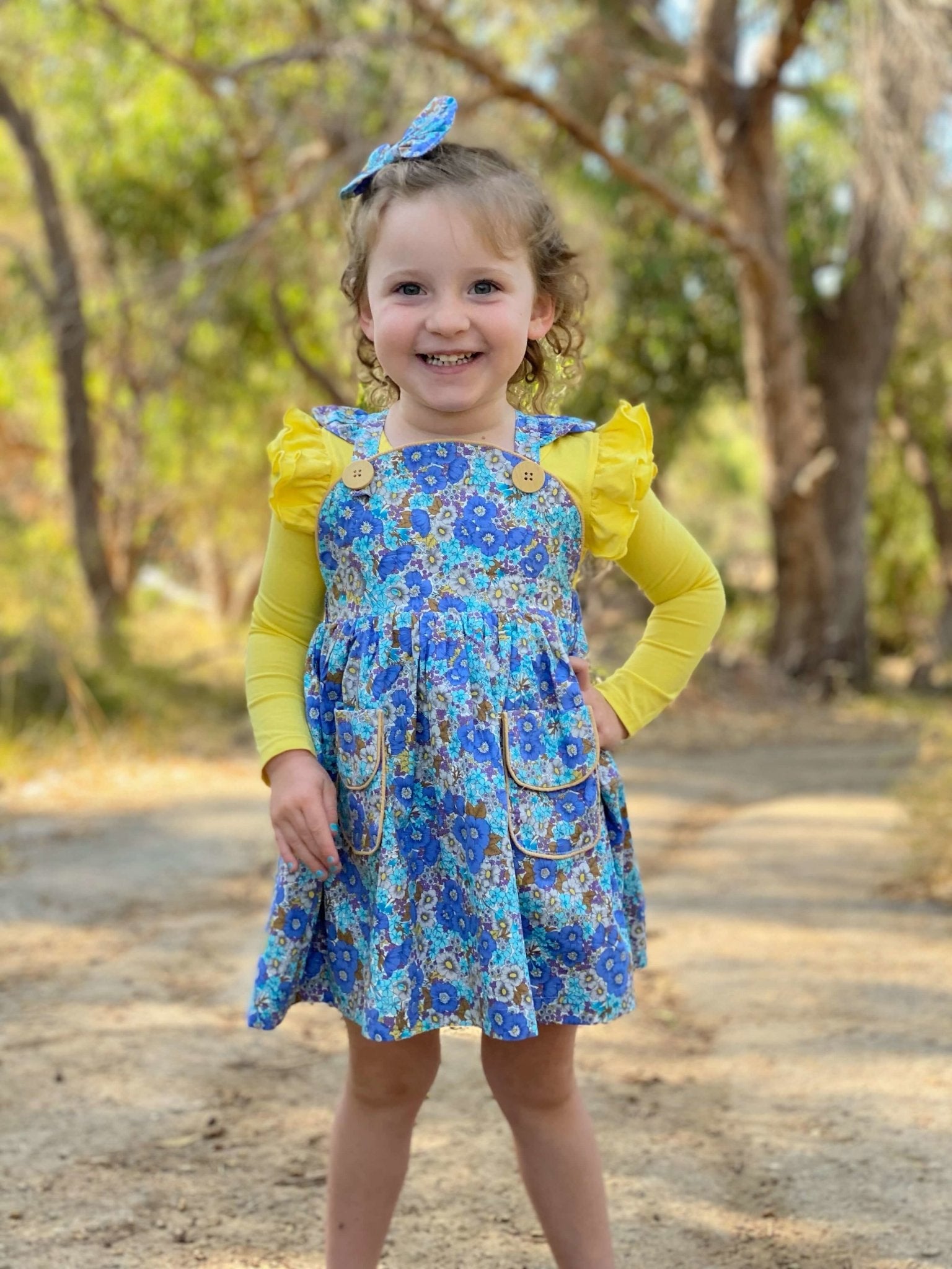 ADELAIDE BUTTON DRESS - Toots Kids