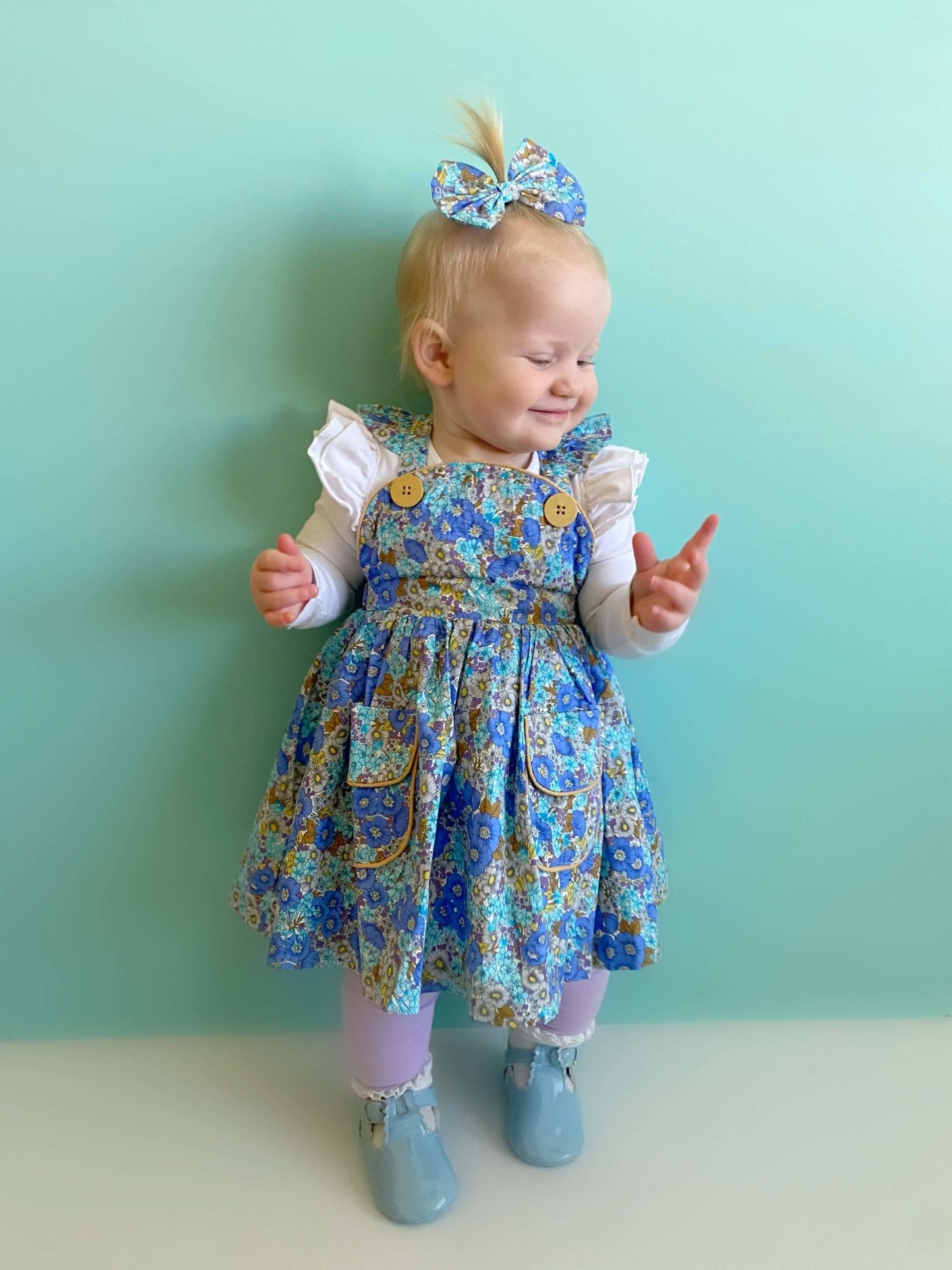 ADELAIDE BUTTON DRESS - Toots Kids