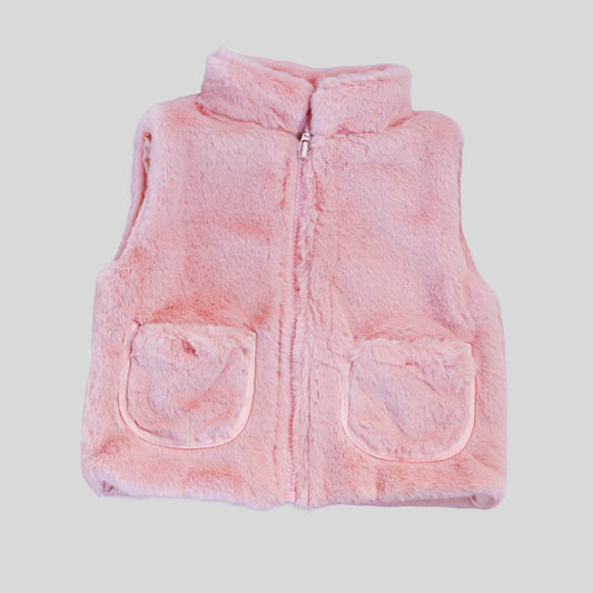 Baby Pink Fur Vest - Toots Kids