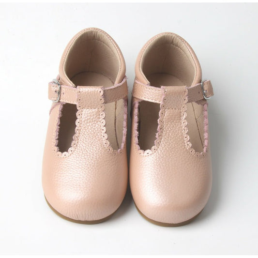 pink T-bar shoes - Toots Kids