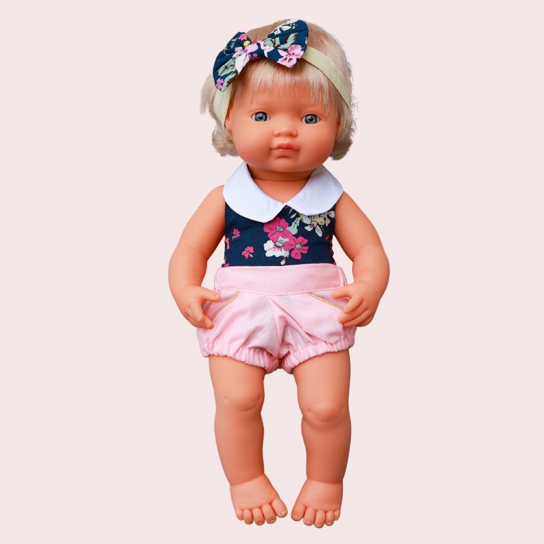 SOFT BERRY PINK SHORTS FOR MINILAND DOLL - Toots Kids
