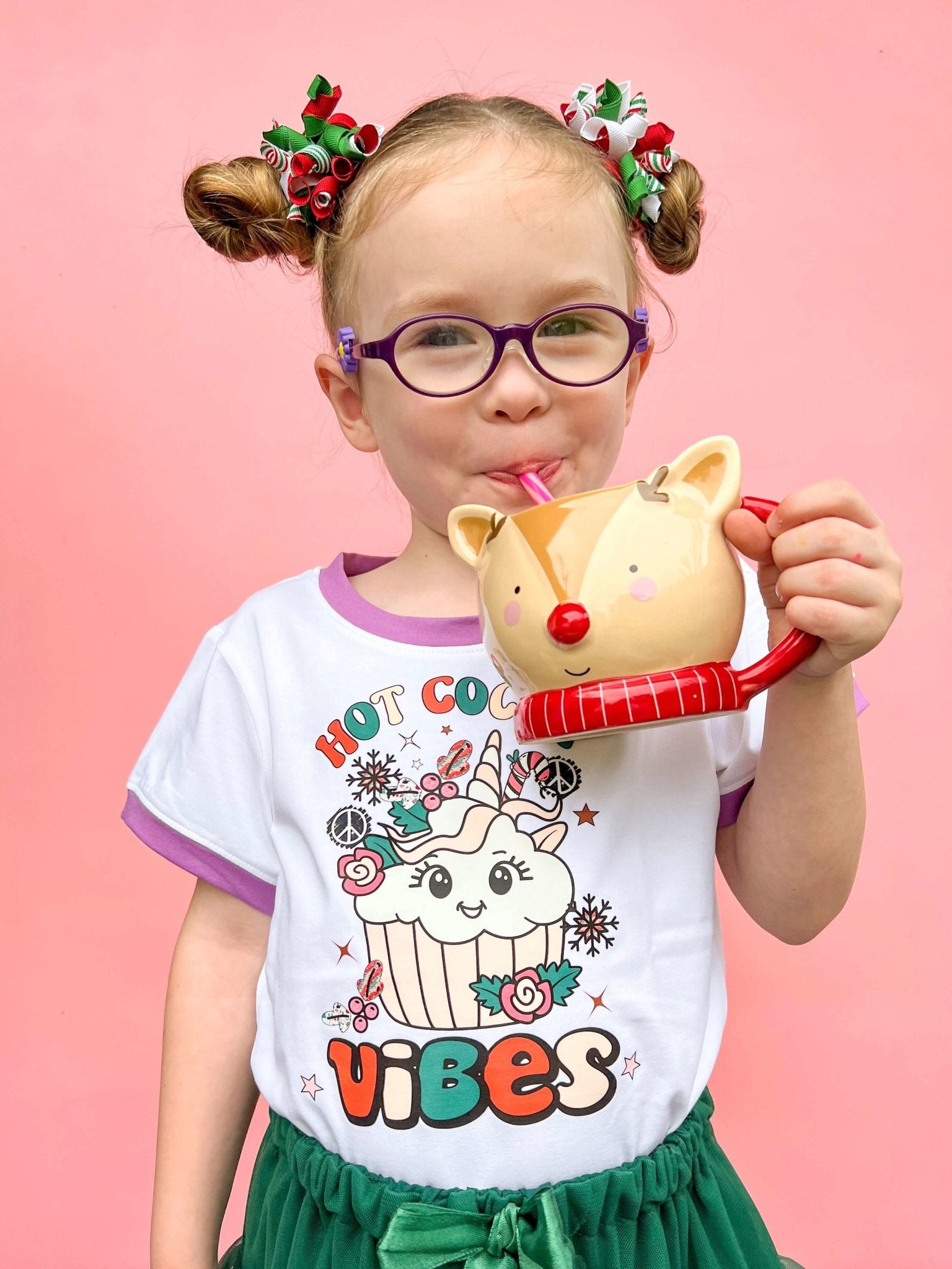 UNICORN HOT COCOA CHRISTMAS T-SHIRT - Toots Kids